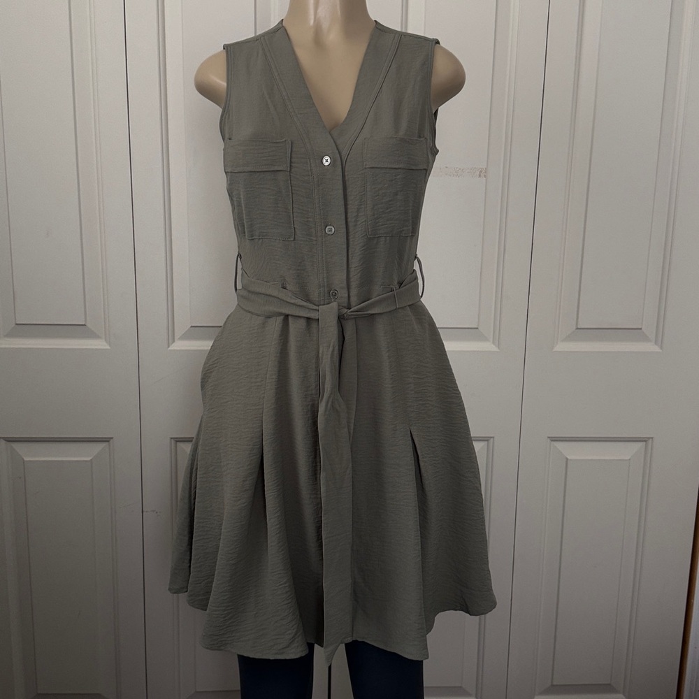 DKNY Olive Green Midi Dress